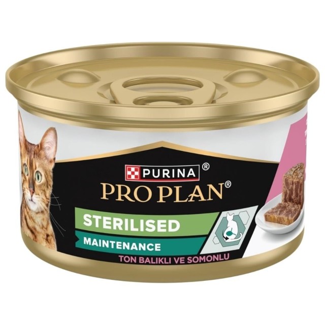 Pro Plan Somonlu ve Ton Balıklı Kısırlaştırılmış Konserve Kedi Maması 85 gr
