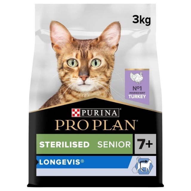 Pro Plan Sterilised 7+ Hindili Kısırlaştırılmış Kedi Maması 3 kg