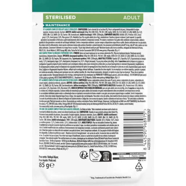 Pro Plan Sterilised Jöle İçerisinde Hindi Etli Kısırlaştırılmış Kedi Yaş Maması Pouch 85 Gr 26 Adet