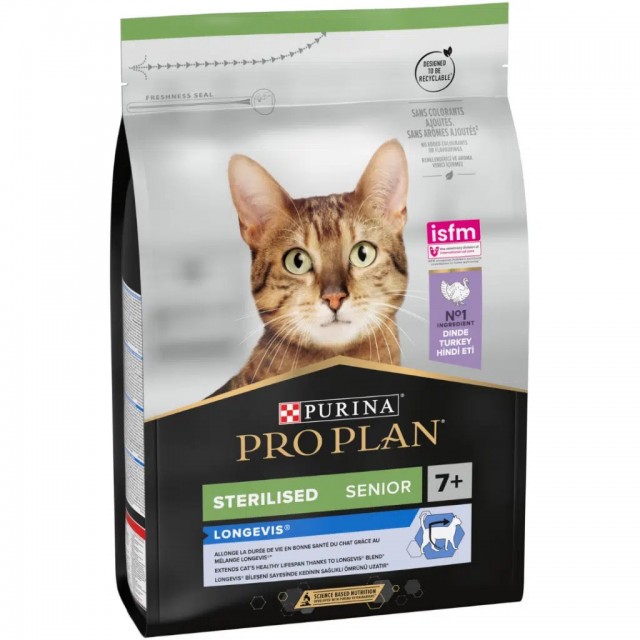 Pro Plan Sterilised Senior 7 Yaş Üzeri Hindi Etli Kısırlaştırılmış Yaşlı Kedi Maması 3 Kg