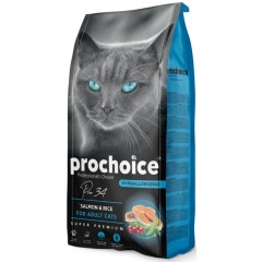 ProChoice Pro 34 Düşük Tahıllı Somonlu Yetişkin Kedi Maması 15 Kg