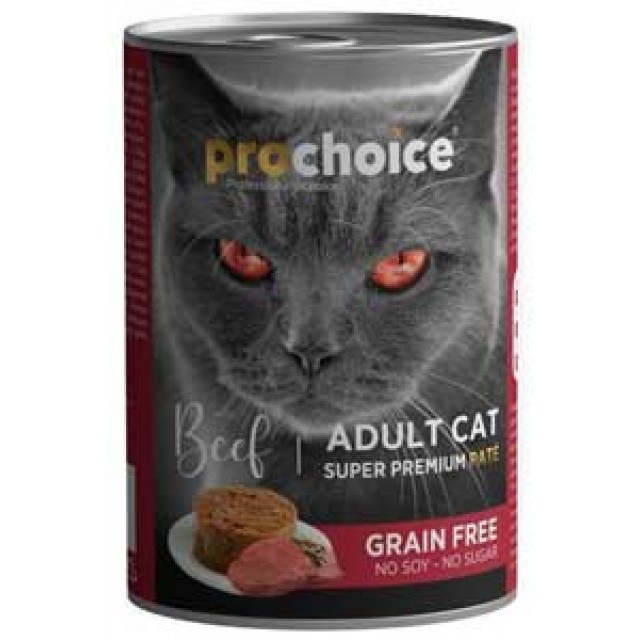 ProChoice Sığır Etli Tahılsız Ezme Yetişkin Kedi Konservesi 400gr