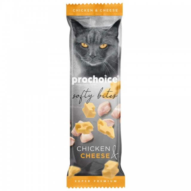 ProChoice Softy Bites Chicken & Cheese Kediler için Yumuşak Atıştırmalık Kedi Ödülü 10 Gr