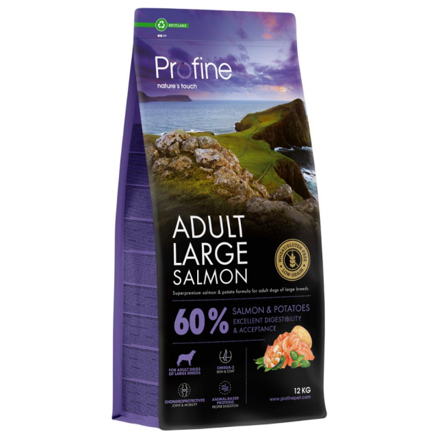 Profine Large Salmon Glutensiz Somonlu Büyük Irk Yetişkin Köpek Maması 12 kg