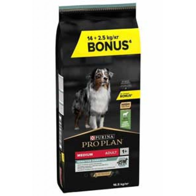 Pro Plan Kuzu Etli Orta Irk Yetişkin Köpek Maması 14kg +2,5kg