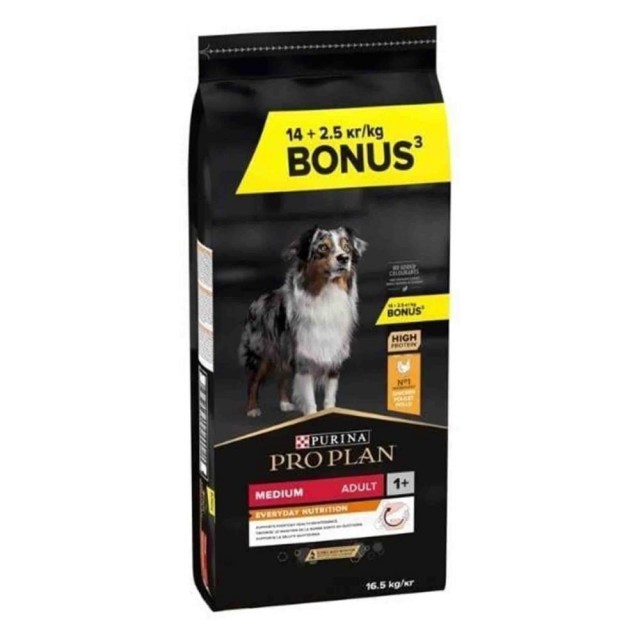 Pro plan Medium Adult Tavuklu Yetişkin Köpek Maması 14+2,5 kg