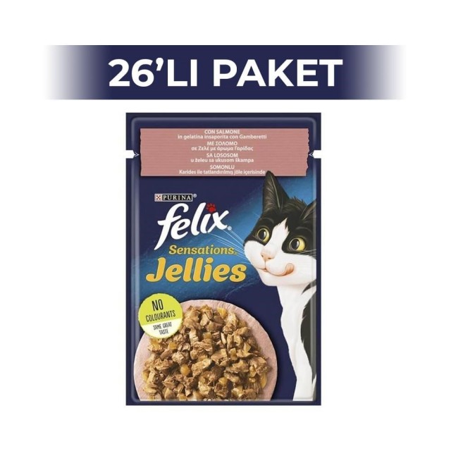 Felix Sensation Somonlu ve Karidesli 85 gr 26 Adet