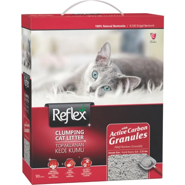 Reflex Aktif Karbon Granüllü Topaklanan Kedi Kumu 10 Litre