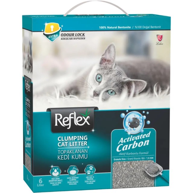 Reflex Aktif Karbonlu Süper Hızlı Topaklanan Kedi Kumu 6 Litre