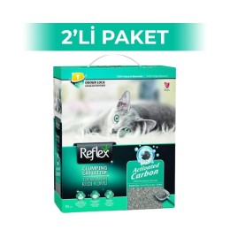 Reflex Aktif Karbonlu Topaklanan Kedi Kumu 10 lt 2 Adet