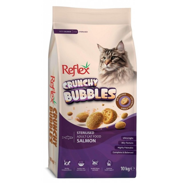 Reflex Crunchy Bubbles Somonlu Kısırlaştırılmış Kedi Maması 10kg