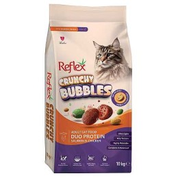 Reflex Crunchy Bubbles Duo Protein Somon Balıklı ve Tavuklu Yetişkin Kedi Maması 10kg