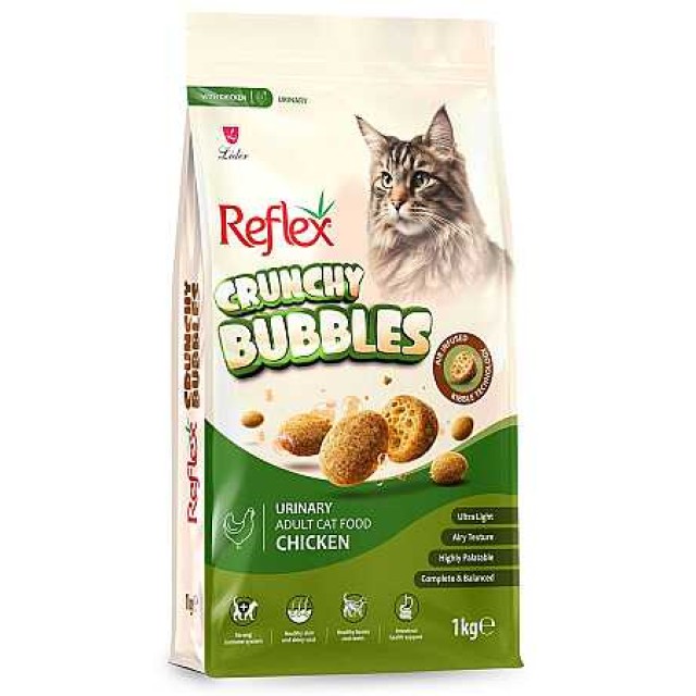 Reflex Crunchy Bubbles Üriner Sistem Destekleyici Tavuklu Yetişkin Kedi Maması 1kg