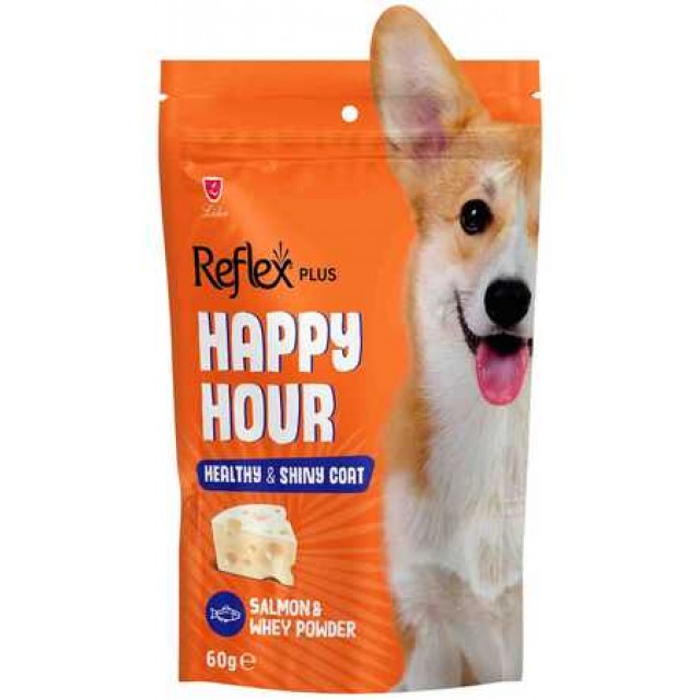 Reflex Happy Hour Sağlıklı ve Parlak Tüyler İçin Destekleyici Köpek Ödül Maması 60gr