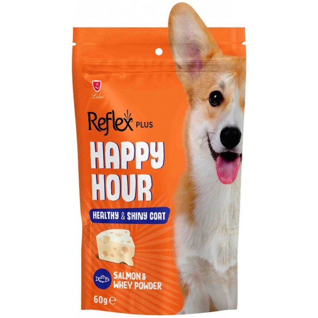 Reflex Happy Hour Sağlıklı ve Parlak Tüyler İçin Destekleyici Köpek Ödül Maması 60gr