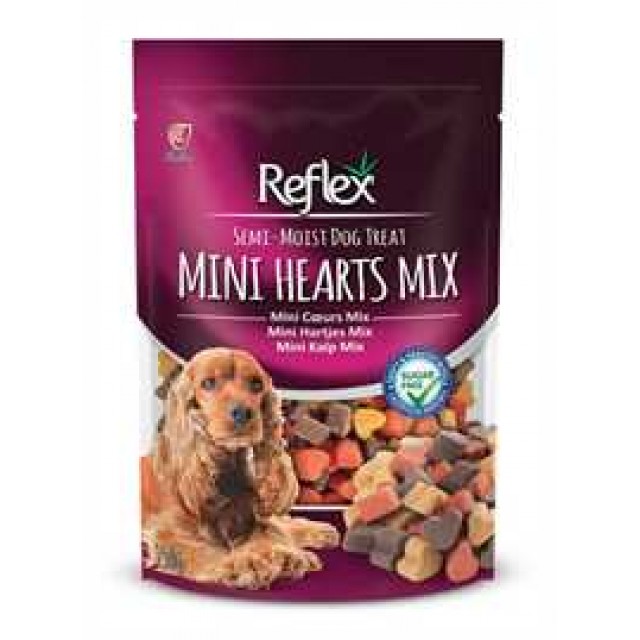 Reflex Karışık Renkli Mini Kalpli Yumuşak Köpek Ödül Maması 150gr