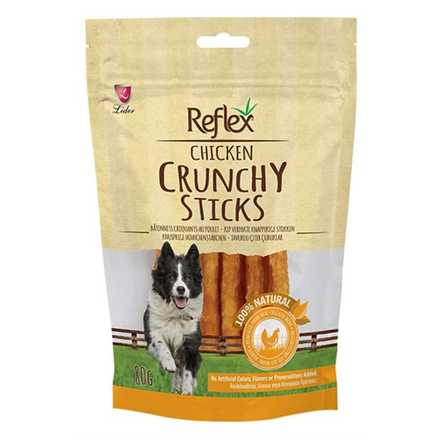 Reflex Crunchy Sticks Tavuklu Çıtır Köpek Ödül Çubukları 80gr