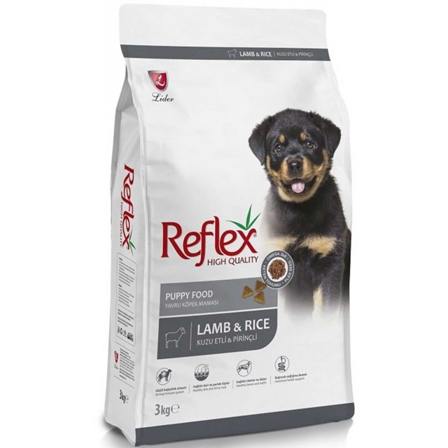 Reflex Puppy Kuzu Eti ve Pirinçli Yavru Köpek Maması 3kg