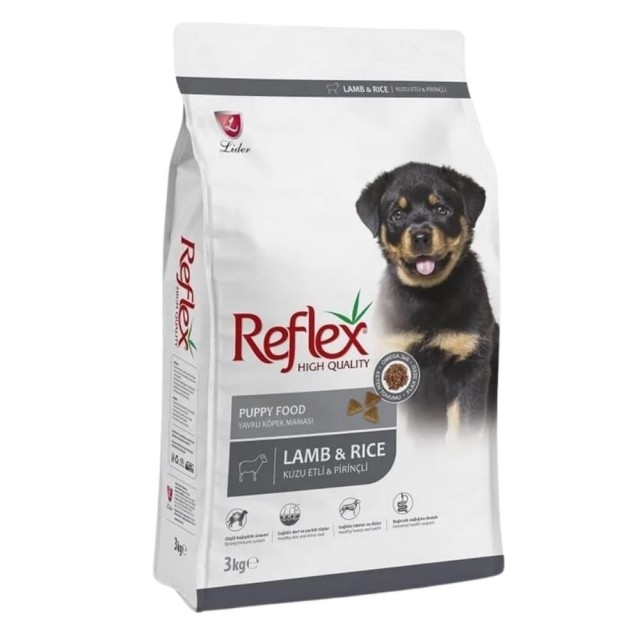 Reflex Kuzulu ve Pirinçli Yavru Köpek Maması 3 kg