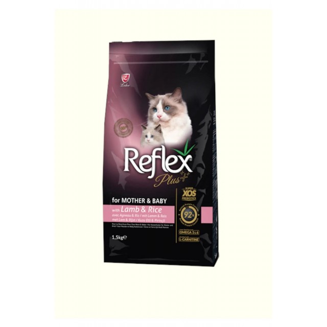 Reflex Mother & Babycat Kuzu Etli Ve Pirinçli Yavru Kedi Maması 1,5 kg