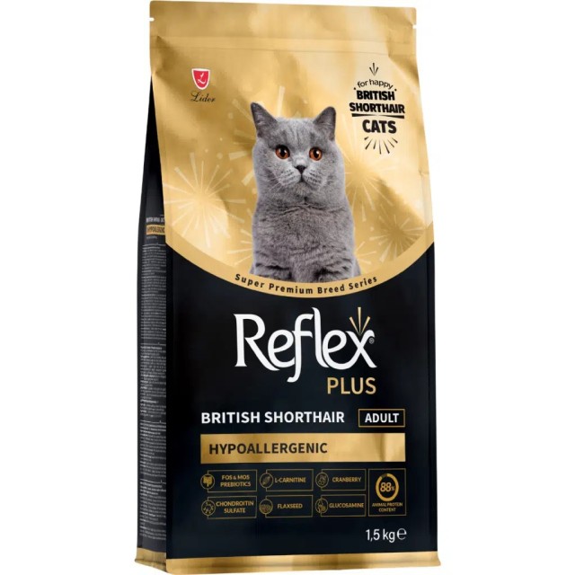 Reflex Plus British Shorthair Yetişkin Kedi Maması 1.5 Kg