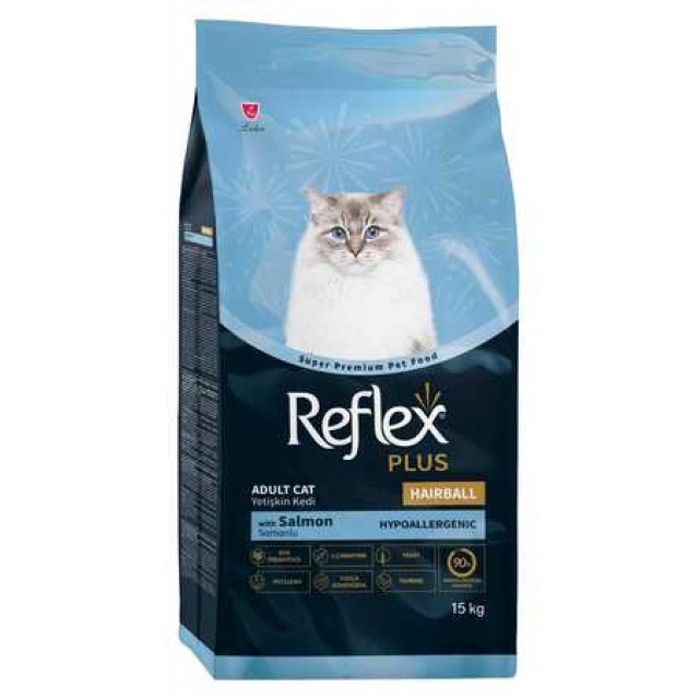 Reflex Plus Hairball Somonlu Yetişkin Kedi Maması 15kg
