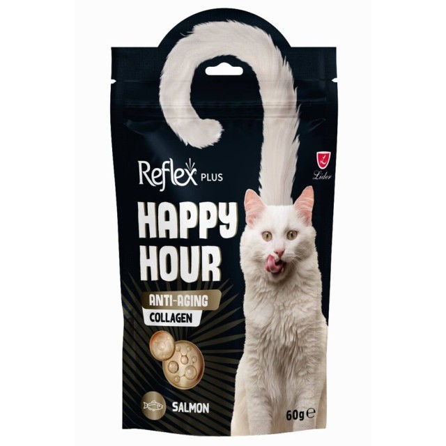 Reflex Plus Happy Hour Anti-Aging Collagen Somonlu Kedi Ödül Maması 60gr