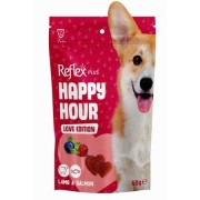 Reflex Plus Happy Hour Love Edition Kuzu Etli ve Somonlu Köpek Ödül Maması 60gr