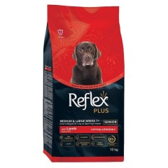 Reflex Plus Hipoalerjenik Orta ve Büyük Irk +7 Kuzu Etli Yaşlı Köpek Maması 12 kg