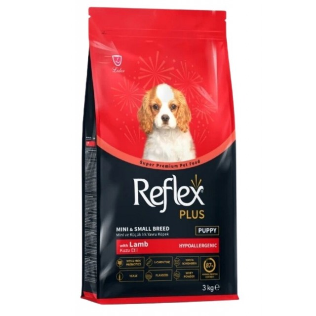 Reflex Plus Kuzu Etli Mini ve Küçük Irk Yavru Köpek Maması 3kg