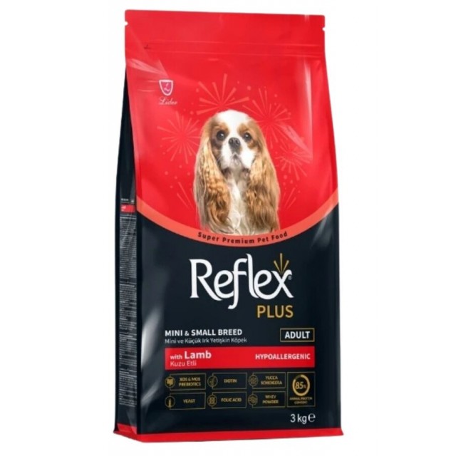 Reflex Plus Kuzu Etli Mini ve Küçük Irk Yetişkin Köpek Maması 3kg
