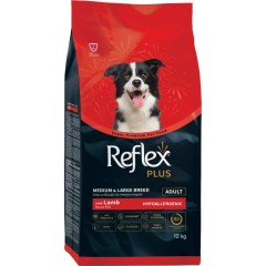 Reflex Plus Kuzu Etli Orta ve Büyük Irk Yetişkin Köpek Maması 12 Kg