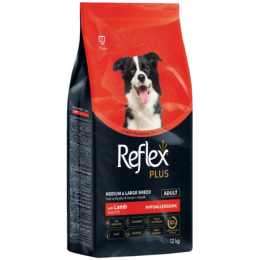 Reflex Plus Kuzu Etli Orta ve Büyük Irk Yetişkin Köpek Maması 12kg