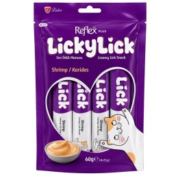 Reflex Plus Lickylick Karidesli Kedi Sıvı Ödül Maması 4x15 gr