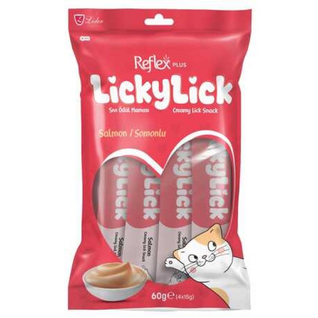 Reflex Plus Lickylick Somonlu Sıvı Ödül Maması 4x15gr