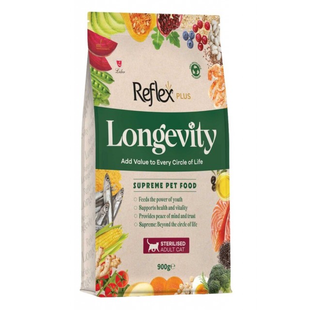 Reflex Plus Longevity Hipoalerjenik Kısırlaştırılmış Kedi Maması 900gr
