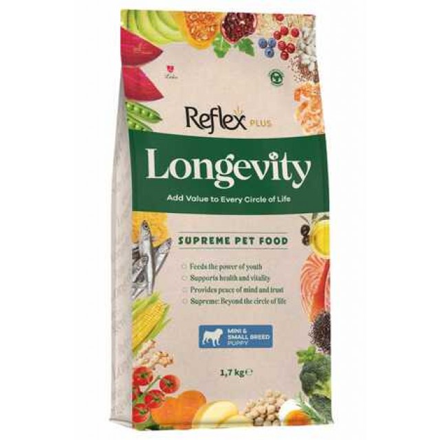 Reflex Plus Longevity Hipoalerjenik Mini ve Küçük Irk Yavru Köpek Maması 1.7kg