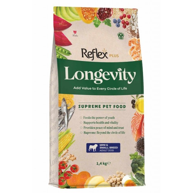 Reflex Plus Longevity Hipoalerjenik Mini ve Küçük Irk Yetişkin Köpek Maması 1,4kg