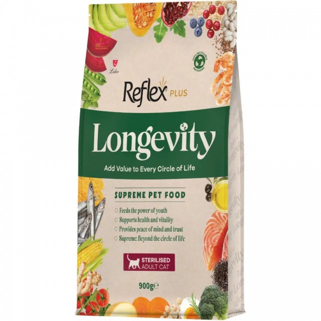 Reflex Plus Longevity Sterilised Hipoallerjenik Kısırlaştırılmış Yetişkin Kedi Maması 900 Gr