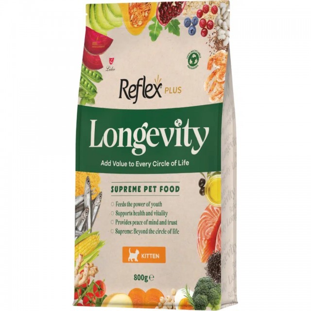 Reflex Plus Longevity Kitten Hipoallerjenik Yavru Kedi Maması 800 Gr