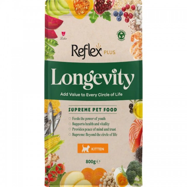 Reflex Plus Longevity Kitten Hipoallerjenik Yavru Kedi Maması 800 Gr