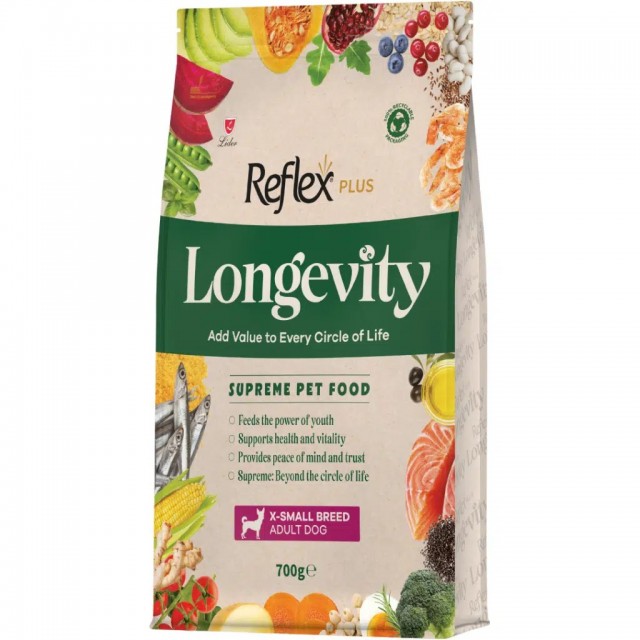 Reflex Plus Longevity X-Small Breed Adult Hipoalerjenik Çok Küçük Irk Yetişkin Köpek Maması 700 Gr