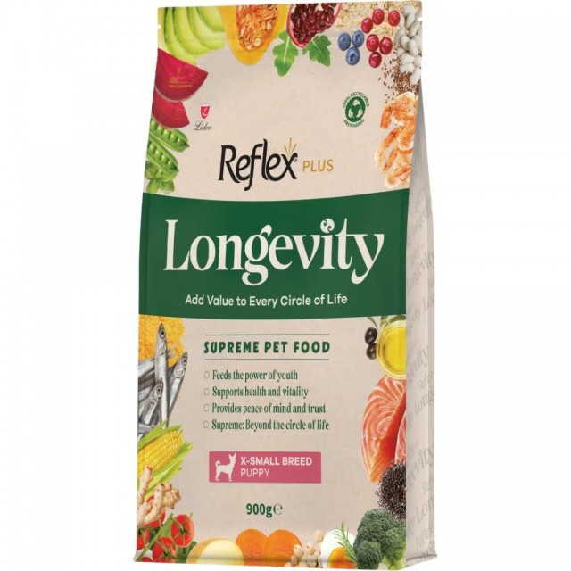 Reflex Plus Longevity X-Small Breed Puppy Hipoalerjenik Çok Küçük Irk Yavru Köpek Maması 900 Gr