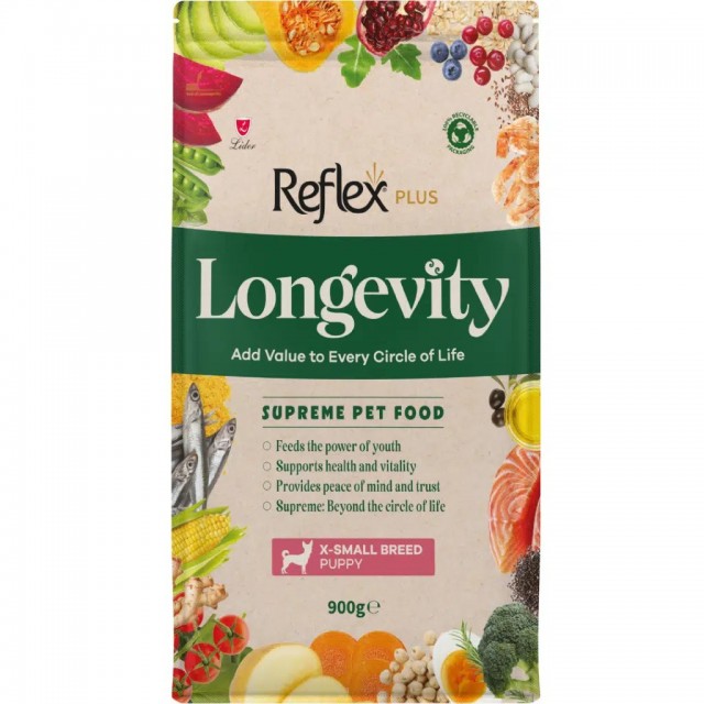 Reflex Plus Longevity X-Small Breed Puppy Hipoalerjenik Çok Küçük Irk Yavru Köpek Maması 900 Gr
