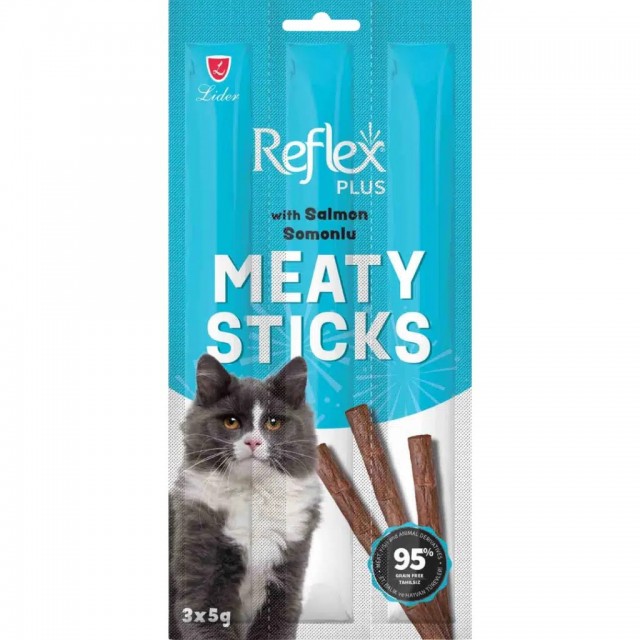 Reflex Plus Meaty Sticks Somonlu Kedi Ödül Çubuğu 3x5 Gr