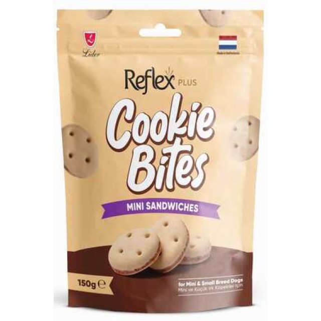 Reflex Plus Cookie Bites Mini Sandviçler Küçük Irk Köpek Ödül Maması 150gr