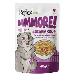 Reflex Plus MMMore Ton Balıklı, Tavuklu ve Tatlı Patatesli Kedi Çorbası 40gr
