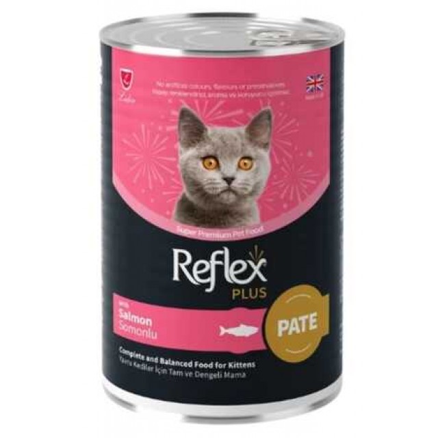 Reflex Plus Pate İçinde Somonlu Yavru Kedi Konservesi 395 gr
