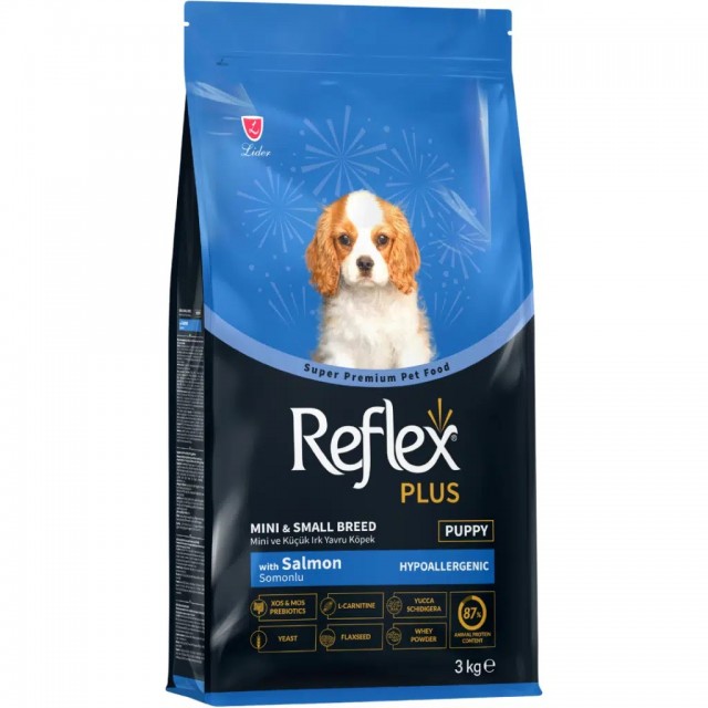 Reflex Plus Somonlu Mini ve Küçük Irk Puppy Yavru Köpek Maması 3 Kg