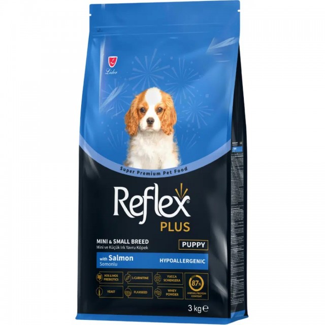 Reflex Plus Somonlu Mini ve Küçük Irk Puppy Yavru Köpek Maması 3 Kg